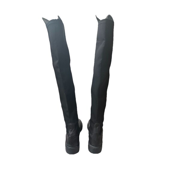 Stuart Weitzman Black Leather Knee-High Lug Sole Boots $595 Retail 38.5 US 8 - Picture 5 of 6